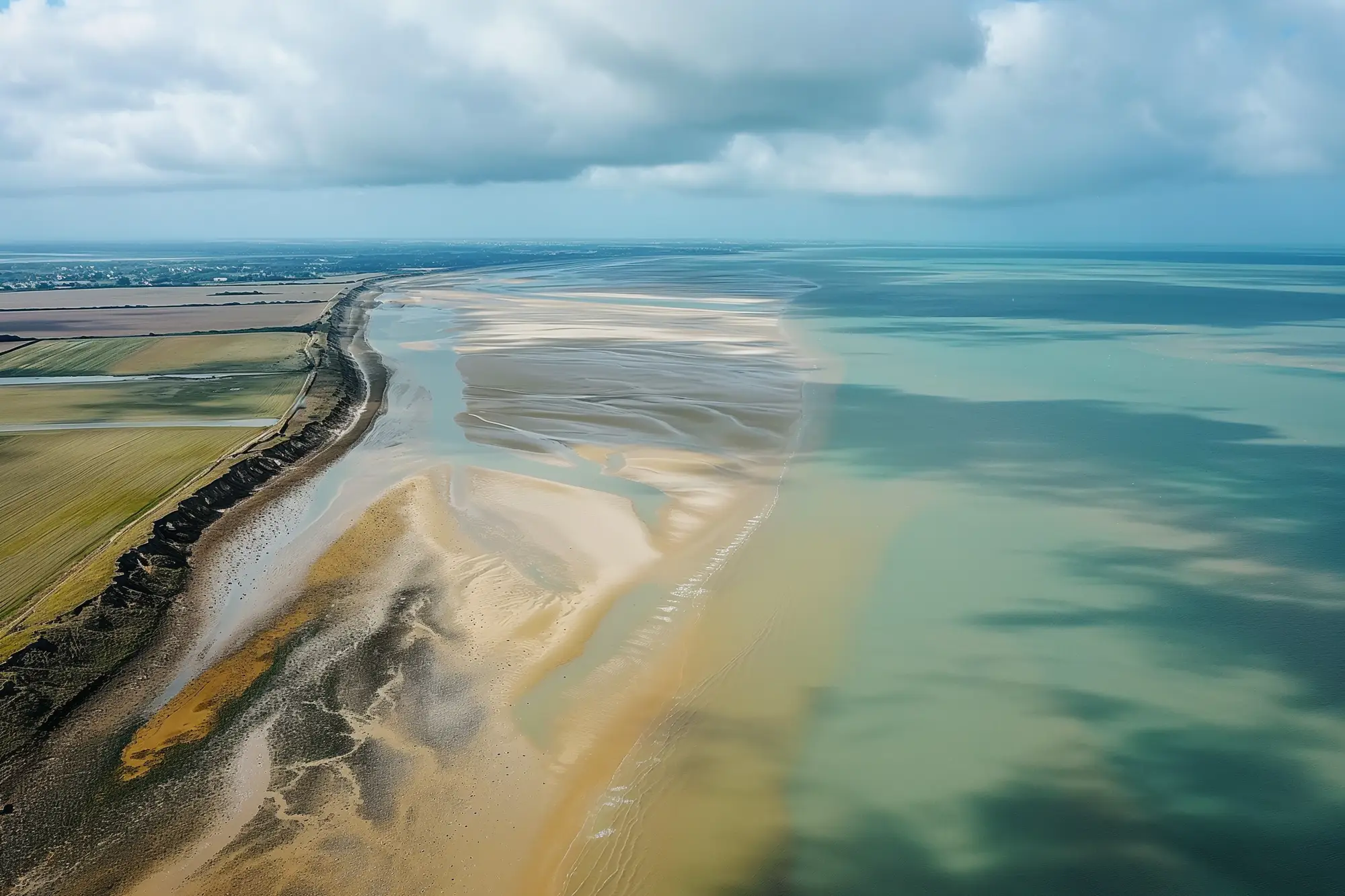 Une vue aérienne par drone d'un bord de mer © APREALMEDIA
