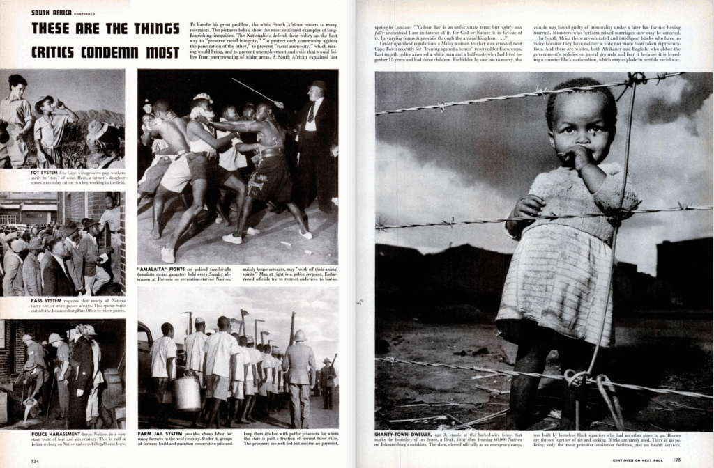 Margareth Bourke-White couvre les débuts de l’apartheid pour LIFE – 18 septembre 1950